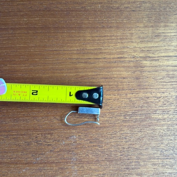 Vintage smoked quartz earrings 925 silver rectangular stone - Picture 13 of 13